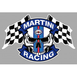 MARTINI  Racing Skull-Flags Sticker vinyle laminé