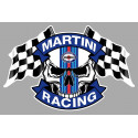 MARTINI  Racing Skull-Flags Sticker vinyle laminé