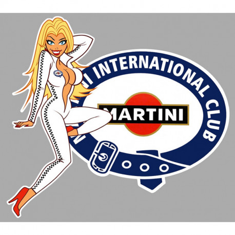 MARTINI Pin Up right laminated decal