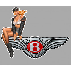 BENTLEY  Pin Up gauche Sticker vinyle laminé