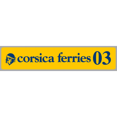 corsica ferries Millésime 2003  Sticker vinyle laminé