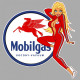 MOBILGAS left Pin Up  Laminated decal