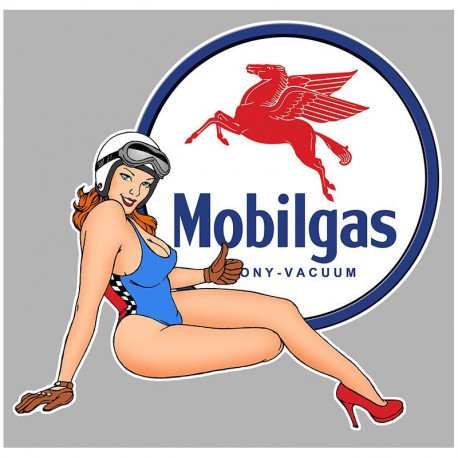 MOBILGAS  Pin Up droite Sticker vinyle laminé