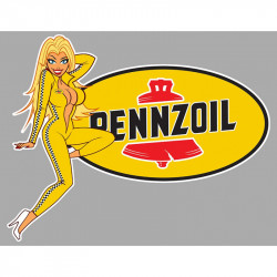 PENNZOIL Pin Up droite Sticker vinyle laminé