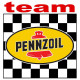 PENNZOIL TEAM  Sticker vinyle laminé