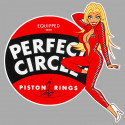 PERFECT CIRCLE Pin Up gauche Sticker vinyle laminé