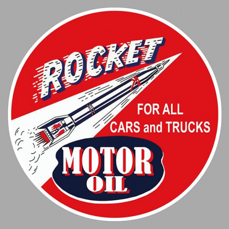 ROCKET MOTOR OIL  Sticker vinyle laminé