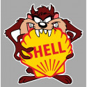 SHELL  TAZ Sticker vinyle laminé