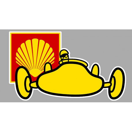 SHELL  Sticker vinyle laminé