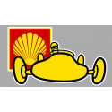 SHELL  gauche Sticker vinyle laminé