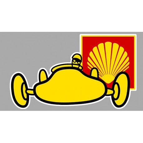 SHELL droit  Sticker vinyle laminé