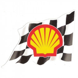 SHELL  right Flag Laminated decal