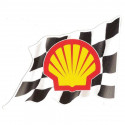 SHELL  Flag droit Sticker vinyle laminé