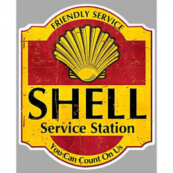 SHELL  Service Station Sticker vinyle laminé