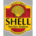 SHELL  Service Station Sticker vinyle laminé