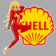 SHELL  Right Pin Up  Laminated decal