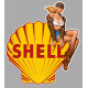 SHELL   Pin Up droite Sticker vinyle laminé