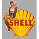 SHELL  left Pin Up  Laminated decal