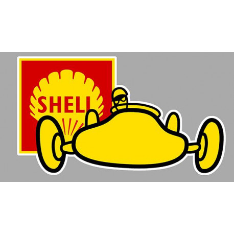 SHELL  Sticker vinyle laminé