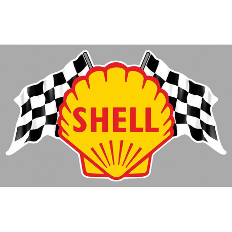 SHELL Flags Sticker vinyle laminé