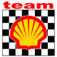 SHELL TEAM  Sticker vinyle laminé