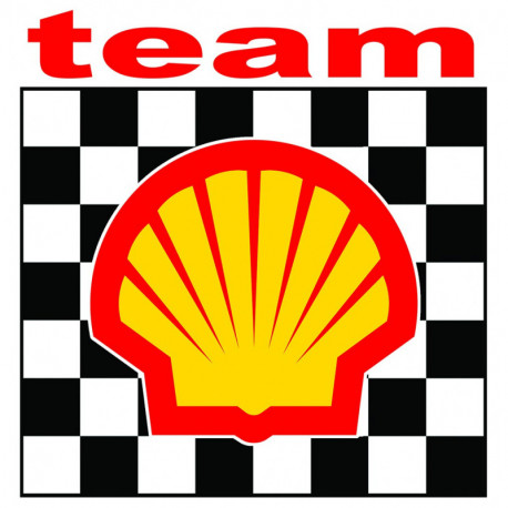 SHELL TEAM  Sticker vinyle laminé