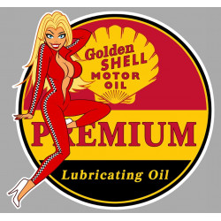 SHELL Premium left Pin Up  Laminated decal