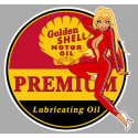 SHELL Premium  Pin Up droite Sticker vinyle laminé