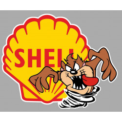 SHELL  TAZ gauche  Sticker vinyle laminé