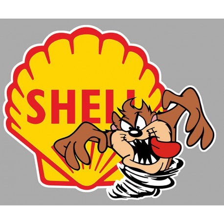 SHELL  left TAZ Laminated decal