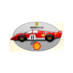 FERRARI 512S  SHELL   Laminated decal