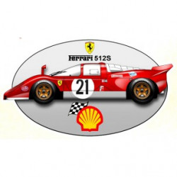 FERRARI SHELL 512S  Laminated decal