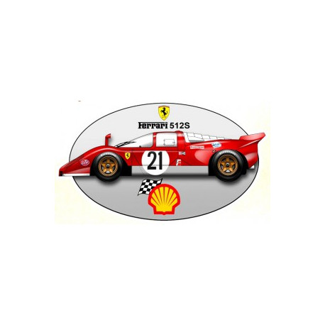 FERRARI SHELL 512S  Laminated decal