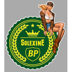 BP Solexine Pin Up droite sticker vinyle laminé