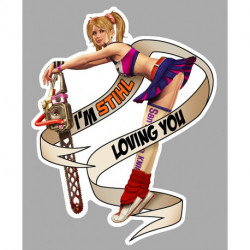 STIHL Pin Up gauche Sticker vinyle laminé