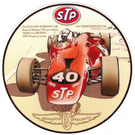 PAXTON STP INDIANAPOLIS  Sticker vinyle laminé