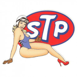 STP Pin Up droite Sticker vinyle laminé