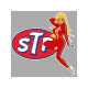STP left Pin Up  Laminated decal