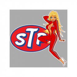 STP Pin Up gauche Sticker vinyle laminé