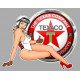 TEXACO Pin Up droite Sticker vinyle laminé