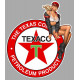 TEXACO right vintage Pin Up laminated decal