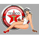 TEXACO Pin Up  gauche Sticker vinyle laminé