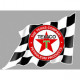 TEXACO Flag droit Sticker vinyle laminé