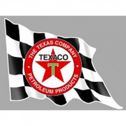 TEXACO Flag droit Sticker vinyle laminé