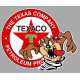 TEXACO TAZ gauche Sticker vinyle laminé