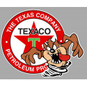 TEXACO TAZ gauche Sticker vinyle laminé