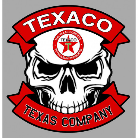 TEXACO  Death Head laminated decal