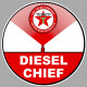 TEXACO  Diesel Chief Sticker vinyle laminé