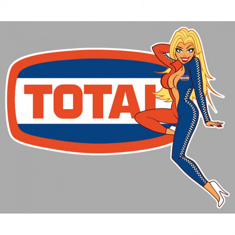 TOTAL left Pin Up  laminated decal
