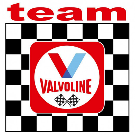 VALVOLINE TEAM   laminated decal